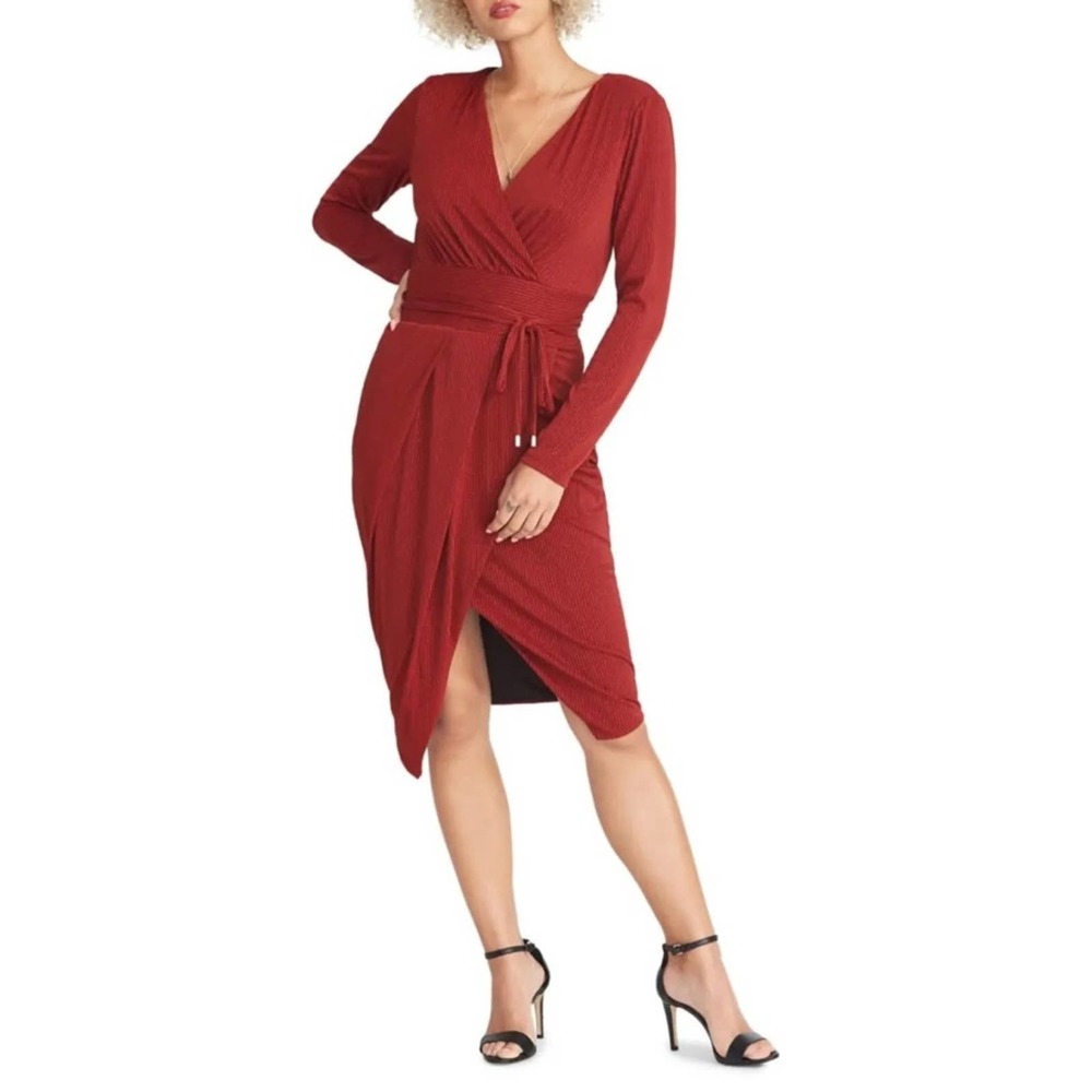 Rachel Roy Long Sleeve Sparkle Tie Waist Dress NWT